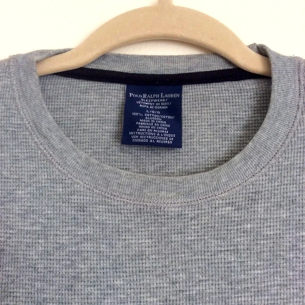 Polo Ralph Lauren Sleepwear/Thermal Shirt Thick Warm 100% Cotton  Size L